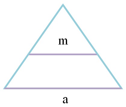Как найти среднюю линию треугольника через сторону