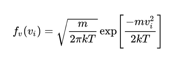 формула распределения по модулю скоростей